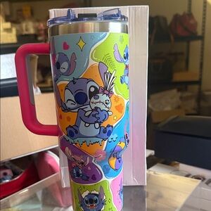 Colorful Stitch Tumbler with Handle